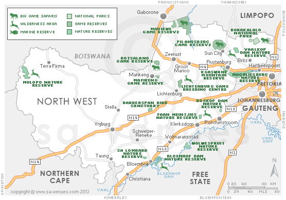 North West Province Game Reserves, South Africa