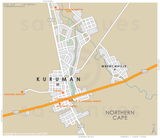 KURUMAN Map   Nc Kuruman 