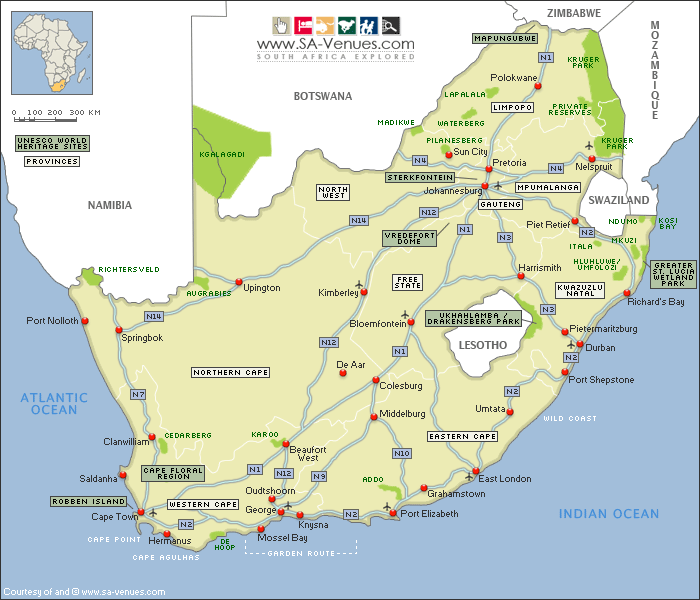 Free Map Of South Africa South Africa Map (Royalty Free)