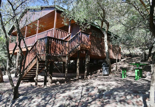 6 Sleeper Log Cabin (in the ravine)