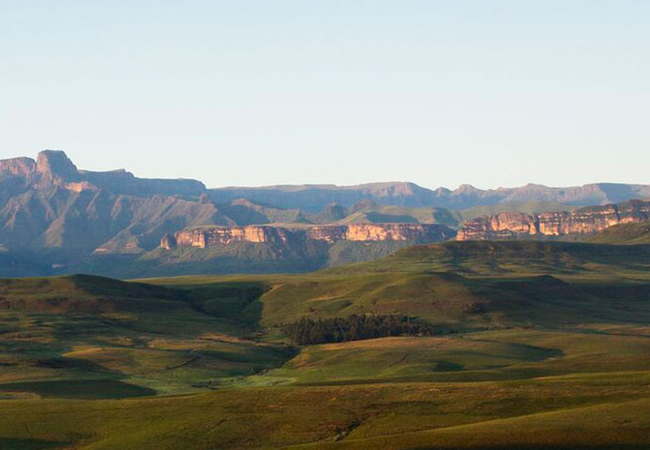 Mountain scenery on site