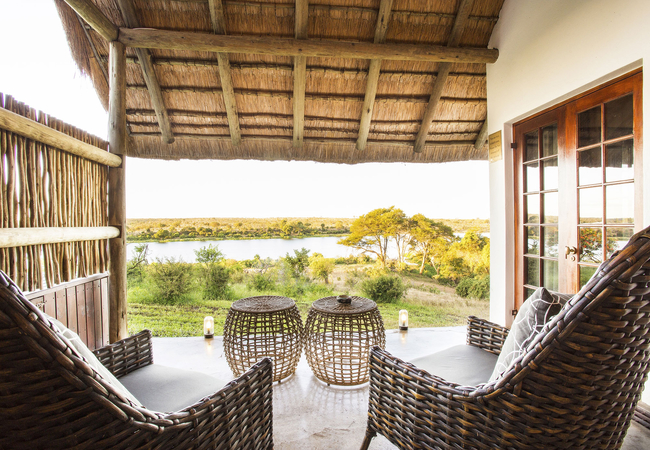 Elephant Garden suite outdoor sitting area