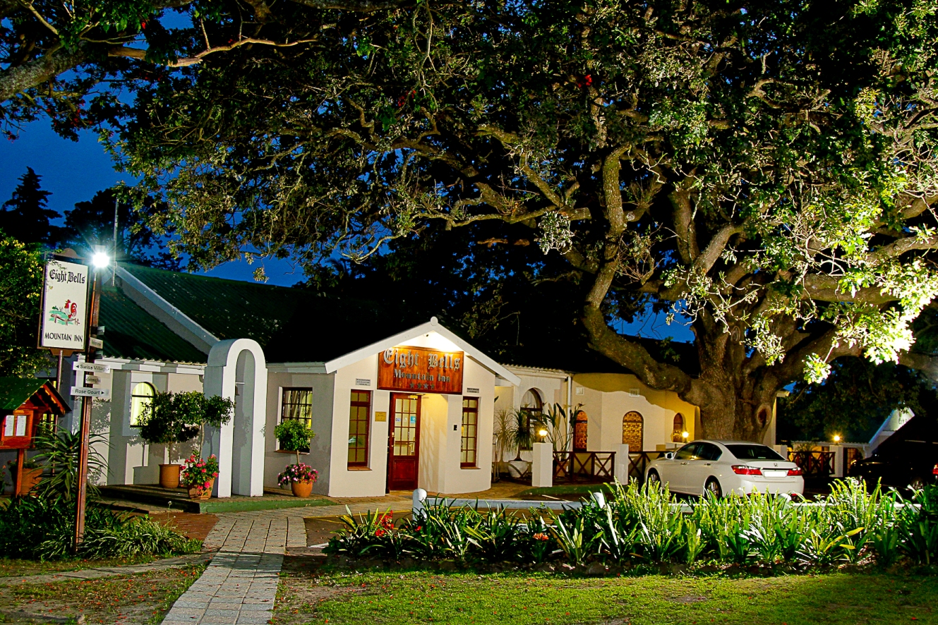 Front of Hotel at Dusk