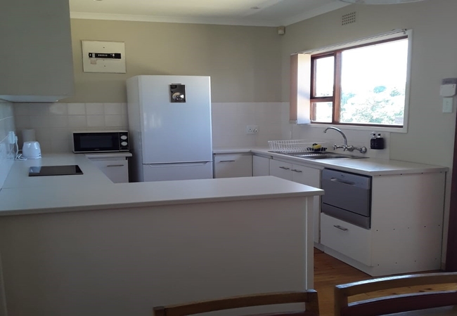 Kitchen with fridge