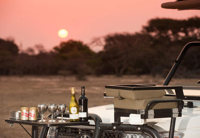 sundowners on game drive