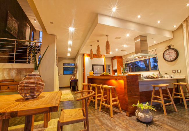 Dining area and kitchen