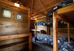 Back-packer's budget wooden cabin